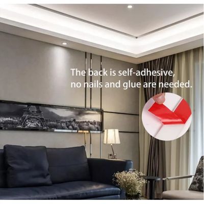 Gold Mirror Metal Stainless Steel Tile Trim Flat Tape Adhesive Roll