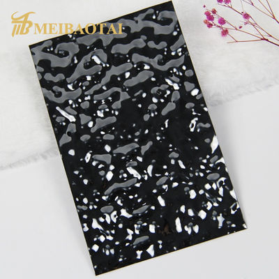 Zwarte Spiegel Goud Spiegel Water Ripple Plaat Decoratie Panel, Muur, Plafond