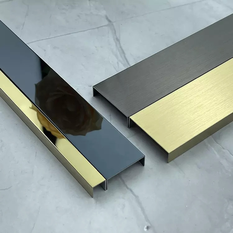 Goud / Zilver / Zwart / Roze Goud roestvrij staal tegel trim voor de Zuidoost-Aziatische markt