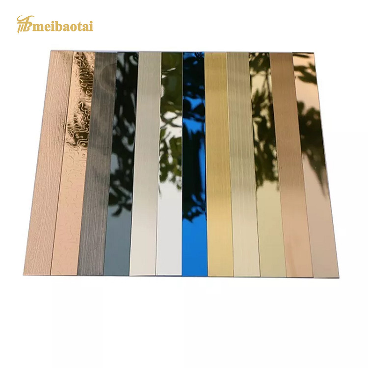 10mm de Versiering van de Roestvrij staaltegel voor Hoekdecoratie borstelde Vlakke Stroken