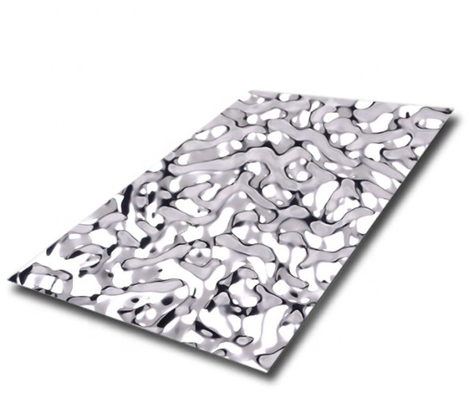 0.65mm het Zilveren van het de Rimpelingsroestvrije staal van het Spiegelwater van de de Plaatdecoratie Bureau van Ceilling