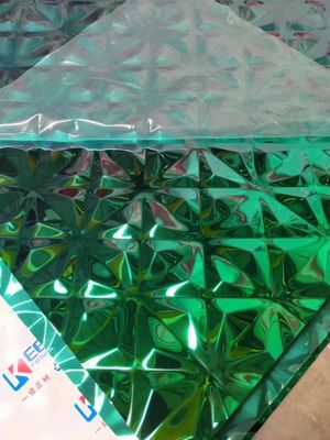 Goede prijs 3D geïmprimeerd blauw PVD-gecoat roestvrijstalen plaat van 4x8 voet voor wanddecoratie online