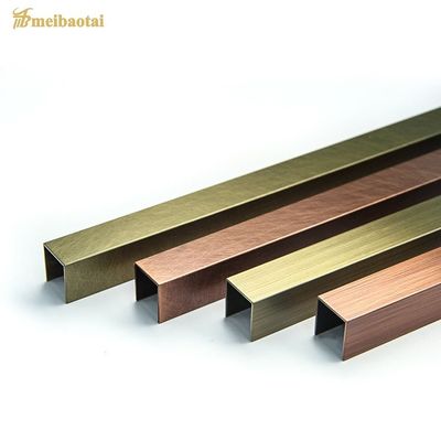 Goede prijs 8FT van het het Profielbrons van Roestvrij staalu het Koperkleur Inox 304 Buitenhoekrand online