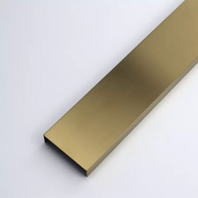 Black Rose Gold Mirror Hairline Finished 304 SS Tile Trim U20 Profiel voor decoratieve wand- en vloerkanten