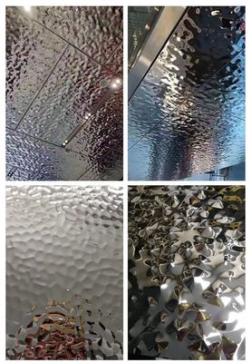 Goede prijs Ss304 201mm Spiegelkleur Water Ripple Sheet Decoratie Booth, Plafond, Muur, Cup online