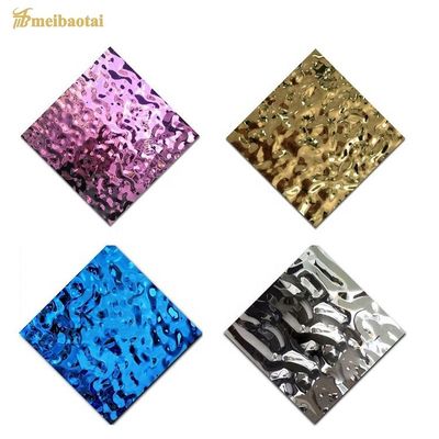 Goede prijs SS304 201 van de het Waterrimpeling van de Spiegelkleur van het het Roestvrije staalblad de Decoratieplaat 4*8ft online