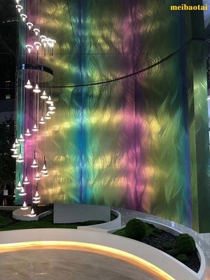 Goede prijs De aangepaste van het de Regenboogroestvrije staal van het Laserpatroon Hal van de het Bladdecoratie online