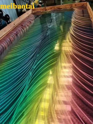 Laserpatroon Regenboog Roestvrij Staal Plaat 0.65mm Dikte voor Kantoor Hal Club Hotel Lobby Decoratie