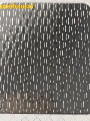 1.0mm de Dikte In reliëf gemaakte Rand van de de Spiegelzegel Gebeëindigde Spleet van het Roestvrij staalblad Gouden