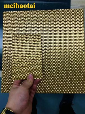 Goede prijs PVD Kleur Gecoat Reliëf Roestvrij Staal Plaat met Spiegeloppervlak in 4x8 Voet Maat voor Wandpanelen online