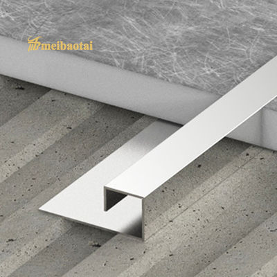 304 Roestvrij Staal Op Maat Gemaakte Profiel Tegeltrim met Spiegel PVD Kleurcoating en 10FT Lengte