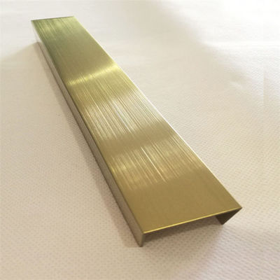 PVD Kleur Gecoat 304 Roestvrij Staal U-Profiel Tegelprofiel met 15mm Breedte voor Decoratieve Toepassingen