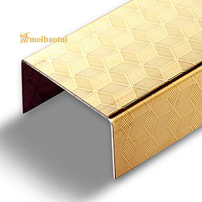 3050 mm Lengte Spiegel Goud Zilver 304 Roestvrij Staal U-profiel Tegelrand Decoratieve Randprofiel