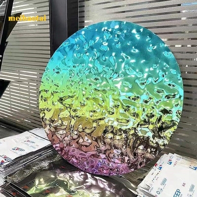 Ss304 201 Regenboogkleur spiegel watergolf roestvrij staalplaat decoratie plafond