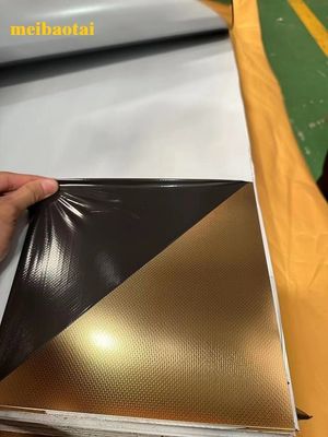 Goede prijs Linnen Goud PVD Kleur Gedrukt Roestvrijstalen Plaat SS Decoratieve Plaat online