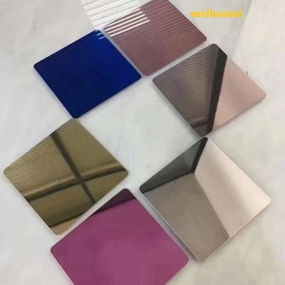 Goede prijs Spiegelfabricatie 304/201 roestvrij staalplaat 1219x2438 mm voor decoratieve toepassingen online