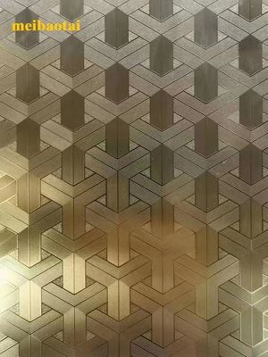 Goede prijs DIN 0,95mm Thk Goud Spiegel gegraveerd roestvrij staal plaat voor exterieur online