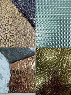 Stempeld metalen plaat met kleur