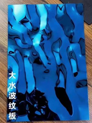 Goede prijs Blauwe spiegel watergolf koudgewalste roestvrijstalen plaat Dikte 1,20 mm online