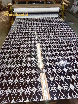 4x8 Geëtst Patroon 304 Roestvrij Staal Lift Decoratief Plaat