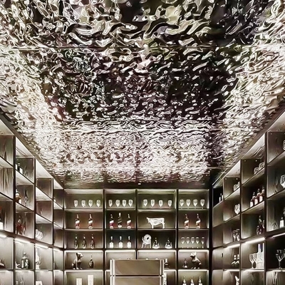 Zilveren spiegel water rimpelplaat decoratie plafond ASTM standaard