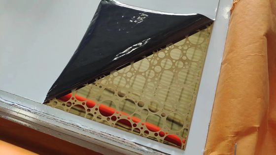 Goede prijs 1.0 mm Dikte Goud Spiegel gegraveerd roestvrij staal plaat Slit Edge online