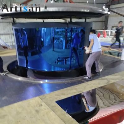 ASTM-standaard blauw spiegel roestvrijstalen plaat PVD-paneel met 0,3-1,2 mm dikte en 1219*2438 mm grootte