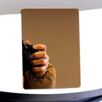 Goede prijs Chocolade Gouden Spiegel Afwerking Decoratieve Roestvrijstalen Plaat online