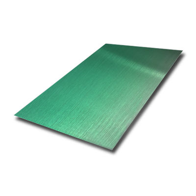 PVD Emerald Color Coated 201 roestvrij staal haarlijn plaat 1219x2438mm voor decoratieve toepassingen