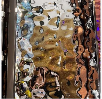 Goede prijs Zilveren spiegelafwerking waterrimpeling roestvrijstalen plaat decoratie KTV online