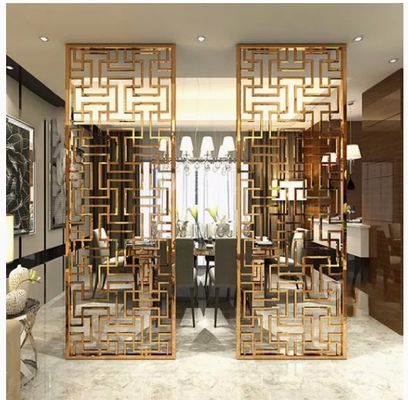 Goede prijs Gouden Spiegel Roestvrij Staal Kamerverdeler Decoratie Hotel, Woonkamers online