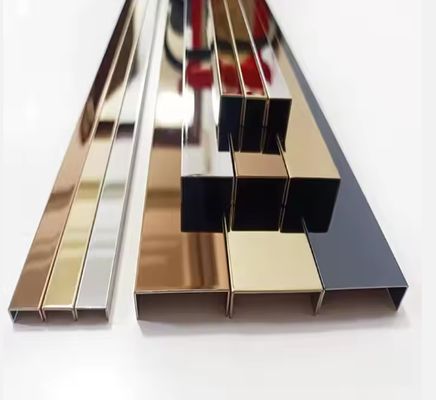 Goede prijs 8K spiegel roestvrij staal U-profiel decoratie muur online