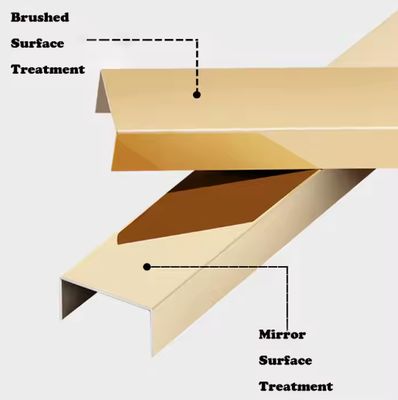Goede prijs Gouden Haarlijn / Gouden Spiegel Roestvrijstalen U Tegel Afwerkingsprofiel online