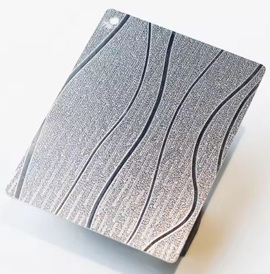 Goede prijs Graad 201 Spiegeloppervlak Reliëf Roestvrijstalen Plaat met Dubbele PVC-folie voor Decoratieve Wandpanelen online