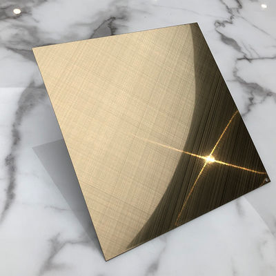 Goede prijs Four Feet Champagne Gold Cross Gepoetste haarlijn Roestvrij staalplaat voor decoratieve toepassingen online