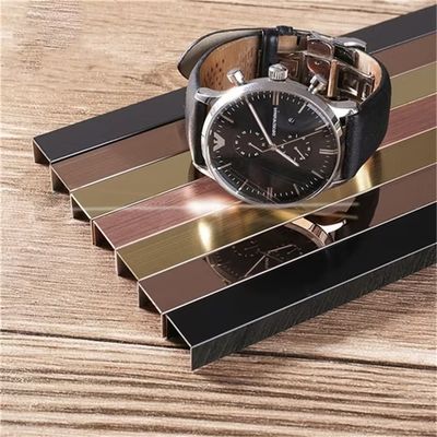 Goede prijs Stainless Steel Tile Trim U Profile Decorative Profile With V Groove online