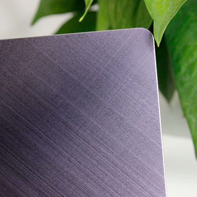 Goede prijs PVD Violet Kruis Haarlijn 430 Roestvrij Staal Plaat 1219x2438mm Decoratieve Roestvrij Staal Plaat online