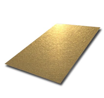 Goede prijs Gouden PVD-coating 304 roestvrij staal trillingsplaat decoratiepaneel 1219x2438mm online