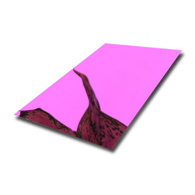 Goede prijs PVD Roze Spiegel Afwerking Decoratief Roestvrij Staal Plaat met 0.3-1.2mm Dikte en 1219*2438mm Afmeting online