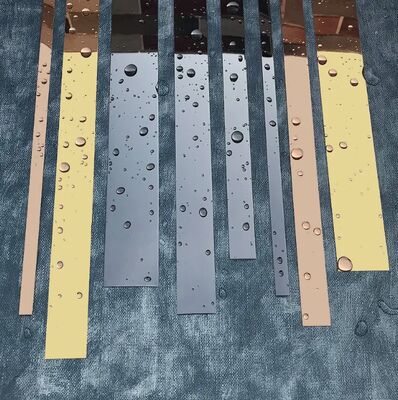 Zelfklevend roestvrijstalen afwerking, flexibele metaal rand wand decoratie