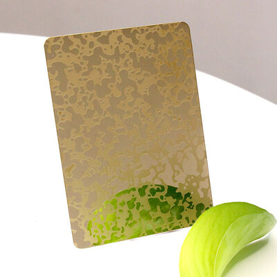Verscheidene kleuren coating 304 grade gegraveerd roestvrij staal plaat met 70 micron PVC film