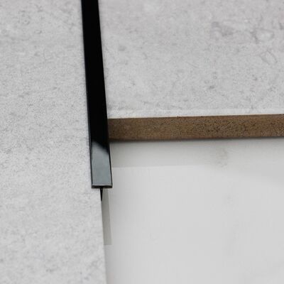 PVD Zwart Spiegel 10 Voet Roestvrijstalen Randafwerking 304 Vorm