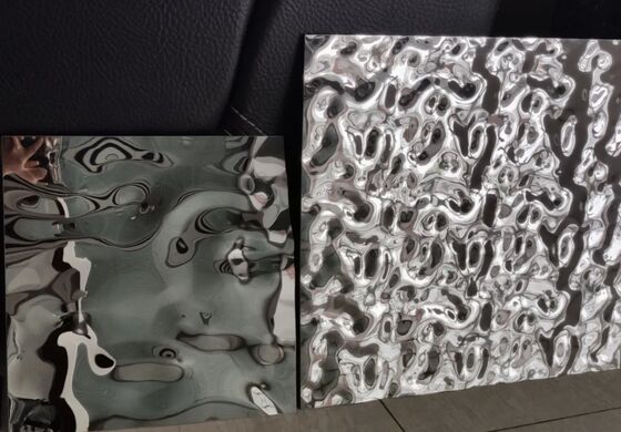 Spiegel watergolf roestvrij staal: hoogreflecterende decoratieve plaat