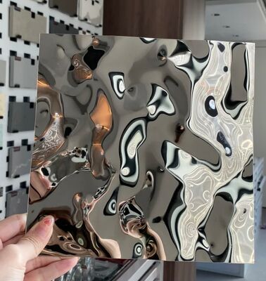 Goede prijs Spiegel watergolf roestvrij staal platen: 3D gehamerde wandpanelen online