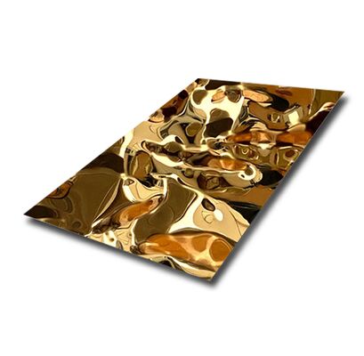 Goede prijs 304 Gouden Spiegel Watergolf Plaat Voor Binnenmuur Paneel online