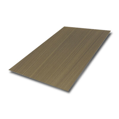 Brons Zwart 0.65mm Dikte 304 Kwaliteit Hairline Roestvrij Staal Plaat