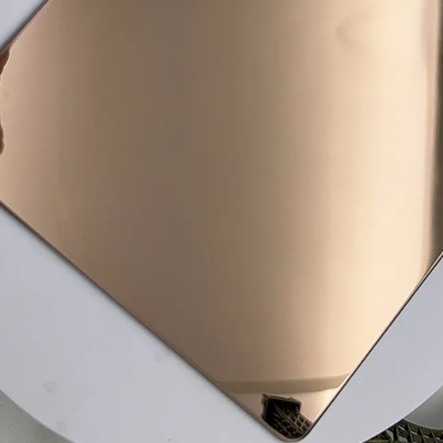 304 Rose Gold Mirror Roestvrij staalplaat voor lift & hotel decor