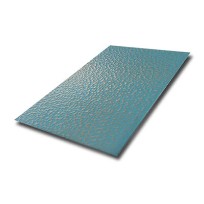 Goede prijs 304 Roestvrijstalen plaat met koperen patina-effect en gehamerd textuur voor decoratieve verouderde metalen toepassingen online