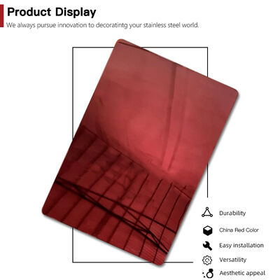 Goede prijs PVD China Red Mirror Color 304 roestvrij staalplaat EN Standard Decorative Plate online
