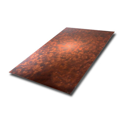 Veroordeelde vlammen Patroon effect Antieke afwerking 304 Grade Decoratief roestvrij staal plaat SS plaat